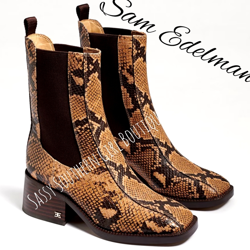 ⭐🆕Sam Edelman snake print booties - Picture 3 of 15
